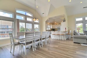 Enjoy a delicious meal the whole family will love in the well-lit Dining Area.
