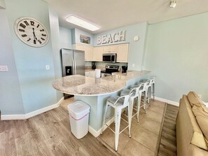 Fully stocked kitchen for cooking a meal