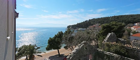 Vue sur la plage ou l’océan