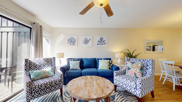 Living Room with Coastal Furnishings