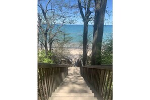 A short walk to the beach.