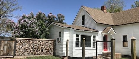 Red door is guest entrance