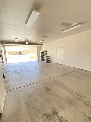 Full Access to empty garage for all your toys
