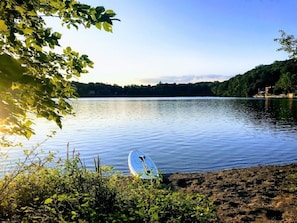 Ball Pond-- less than a mile away. Two paddle boards available for use.