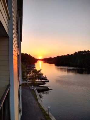 View from large back balcony.  Beautiful sunsets.