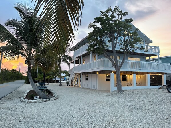 Front of the Home on a corner lot. Lots of boat trailer parking available.