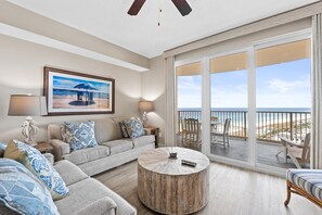 Living Area with Gulf Views