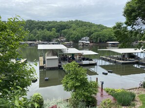 Huge dock with concrete flooring ..… no splinters!