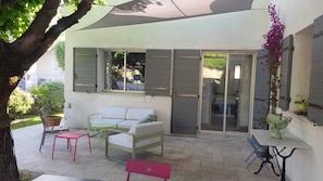 espace salon sur la terrasse