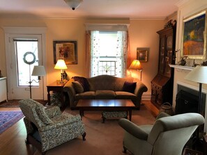 Living room with fire place