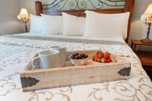 Primary bedroom with king bed and ensuite