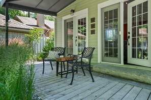 Covered back porch at The Rosette House