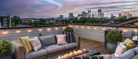 Enjoy views of the downtown Nashville skyline from your private rooftop