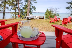 Yard overlooking Torch Lake