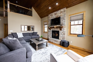 large comfortable sectional sofa in the living room