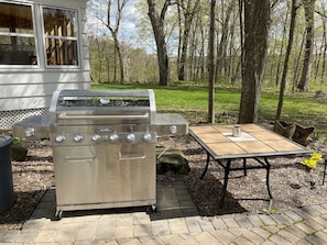 Large gas grill with propane provided (new in May 2021)