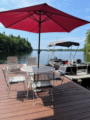 dock and pontoon boat (gas for pontoon provided)