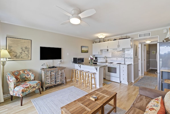 Living Room & Kitchen Area