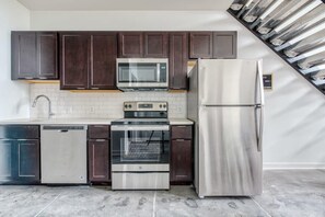 Fully stocked kitchen