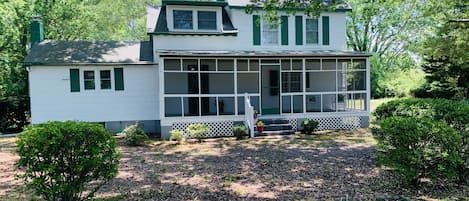 sun and shade , front of house