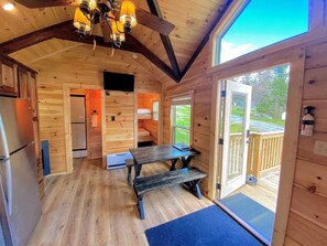 The open floor plan and large windows add all the natural light needed to feel roomy.