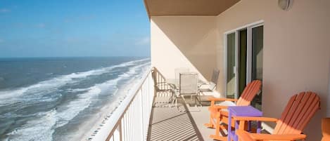 Endless Gulf views, steps from the Gulf of Mexico on large sweeping patio.