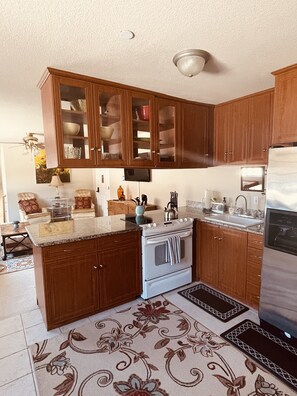 Kitchen, looking into living room