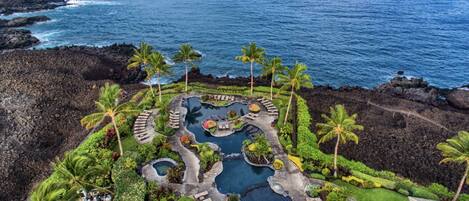 Aerial view of Ocean Club pools