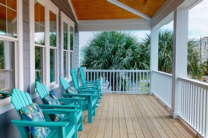 Enjoy a cocktail with friends and family on the spacious deck