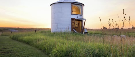 Immerse yourself in the tranquility of the Clark Farm Silos