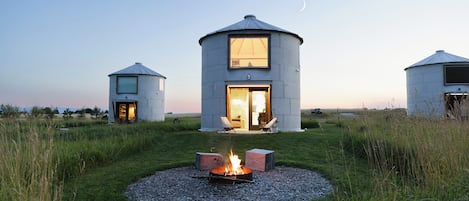 Immerse yourself in the tranquility of the Clark Farm Silos