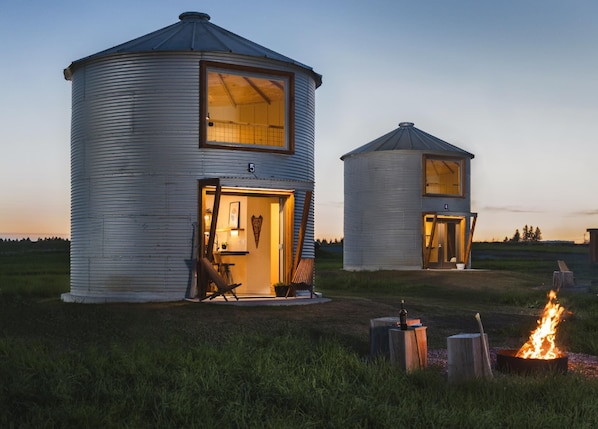 Immerse yourself in the tranquility of the Clark Farm Silos