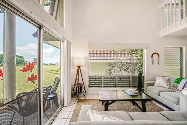 Ocean views from the living room