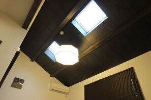 The skylights let in natural light.