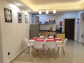 Dining and open kitchen