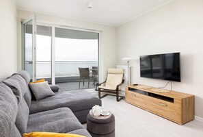 Spacious living room with full equipment. 