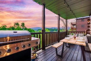 We also have a dining area on the patio, where you can grill 