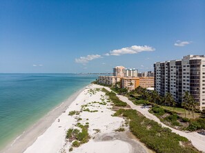 Just a stroll down the path to the beach