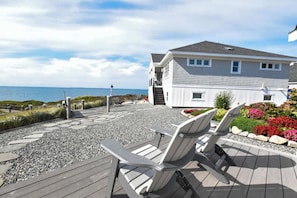 Water view with path to beach