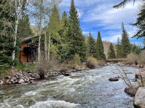 Gore Creek and the building