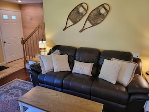 Comfy sofa near entry