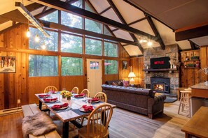 Dine with a View! These soaring high ceilings  give our space an incredible sense of openness.