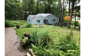 View of the cottage from the parking area.