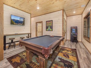 Game Room - Featuring a Full-Size Pool Table and Arcade Game System