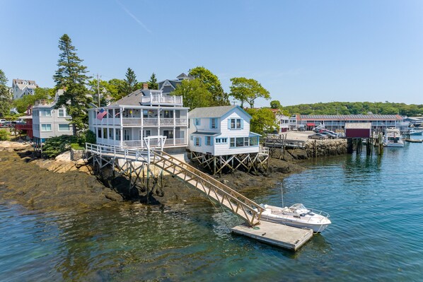 The Barnacle is located on the bottom unit, floating private dock on Harbor