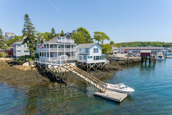 The Barnacle is located on the bottom unit, floating private dock on Harbor