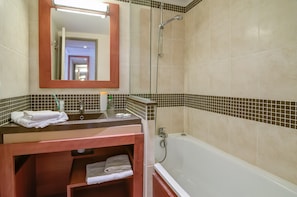 Get ready for your day in the bathroom.