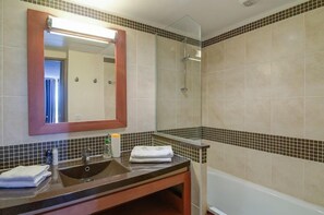 Get ready for your day in the bathroom.