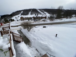 View of the ski slopes at Holiday Valley in the winter!