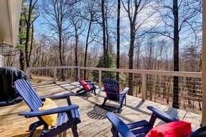 Deck with electric grill and beautiful views